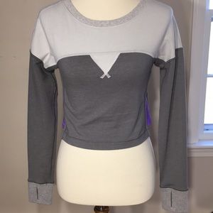 Ivivva by Lululemon Gray and Purple Crop Top